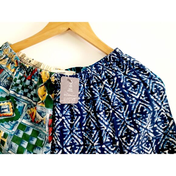 $39 Urban Renewal TwoToned Abstract Multi Pattern Elastic Waist Shorts S/M NWT - Picture 6 of 11